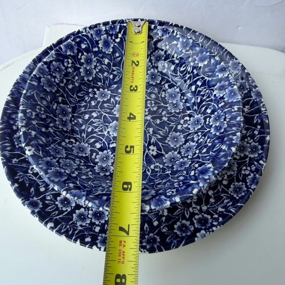 Royal Wessex Blue & White Floral Plate & Bowl Set Made in England B-11